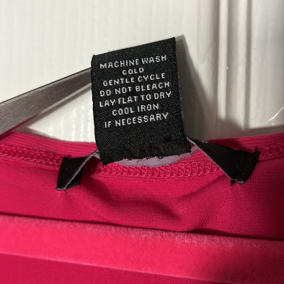 Adele and May woman layered tank top sheer outer layer sleeveless fuscia sz 3X - Picture 4 of 13